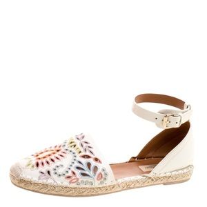 Valentino leather espadrille flats